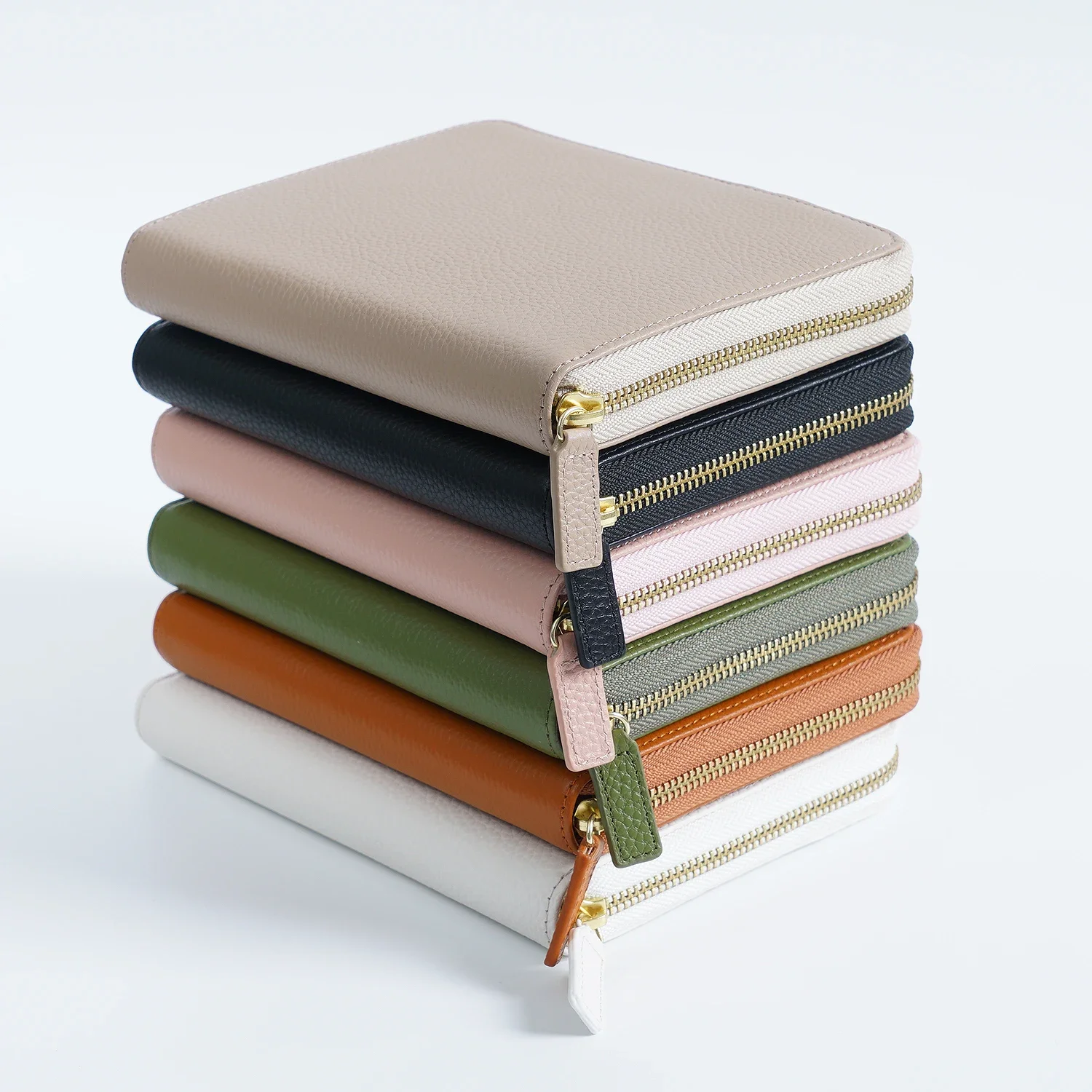Moterm Genuine Pebbled Grain Leather A6 Zip Cover with Back Pocket Cowhide Planner Zipper Organizer Agenda Journal Diary 5