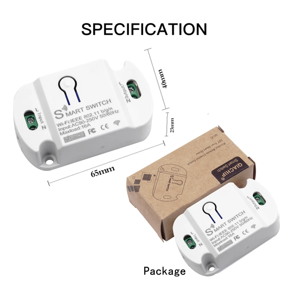 Tuya DIY WiFi Smart Light Switch Universal Breaker Timer Voice Control Via Alexa Google Home Smart Life APP Wireless Control New