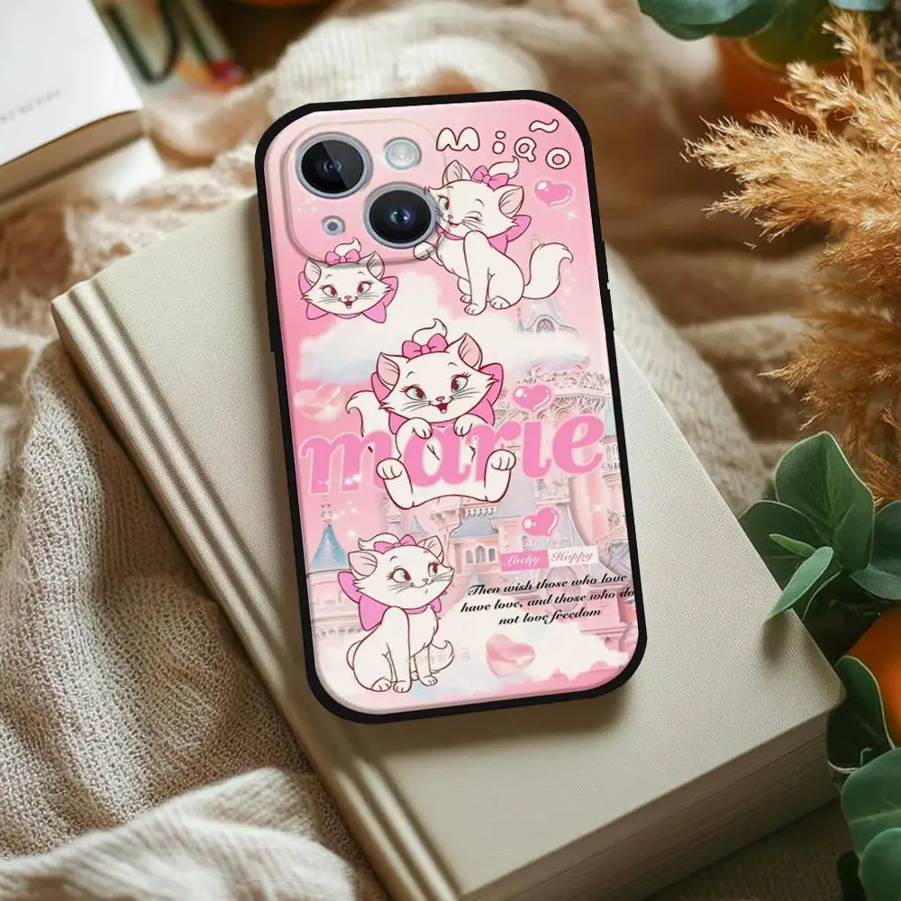 M-Marie Cat Cute Black Silicone Phone Case