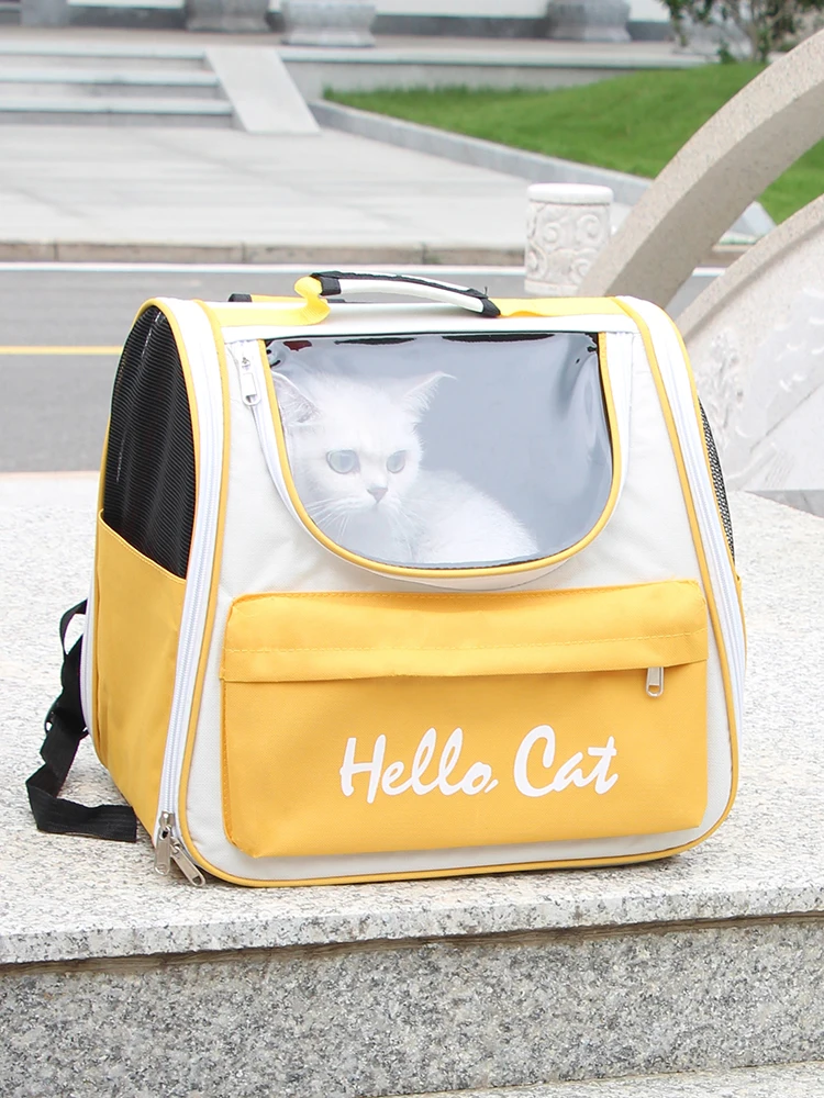 

Переносной рюкзак для кошек, вместительная уличная школьная сумка для кошек, уличная клетка для собак