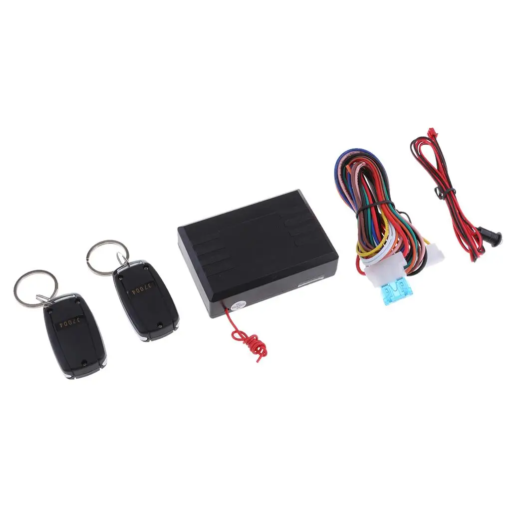 12V Car Remote Control Central Kit Door Locking Keyless Entry System Car Alarms(Includes Two 5-Button Remotes)