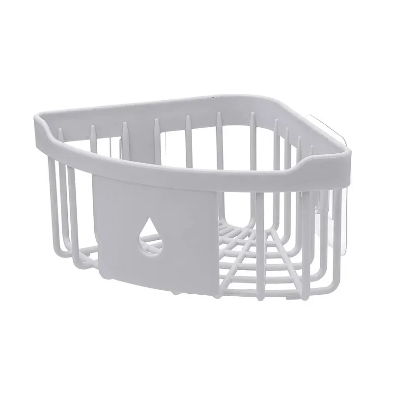 Kitchen Free Hole Shelf Bathroom Shower Shelf Corner Bathtub Wall Mounted Shelf Storage Rack Organizer Kitchen Accessories 5