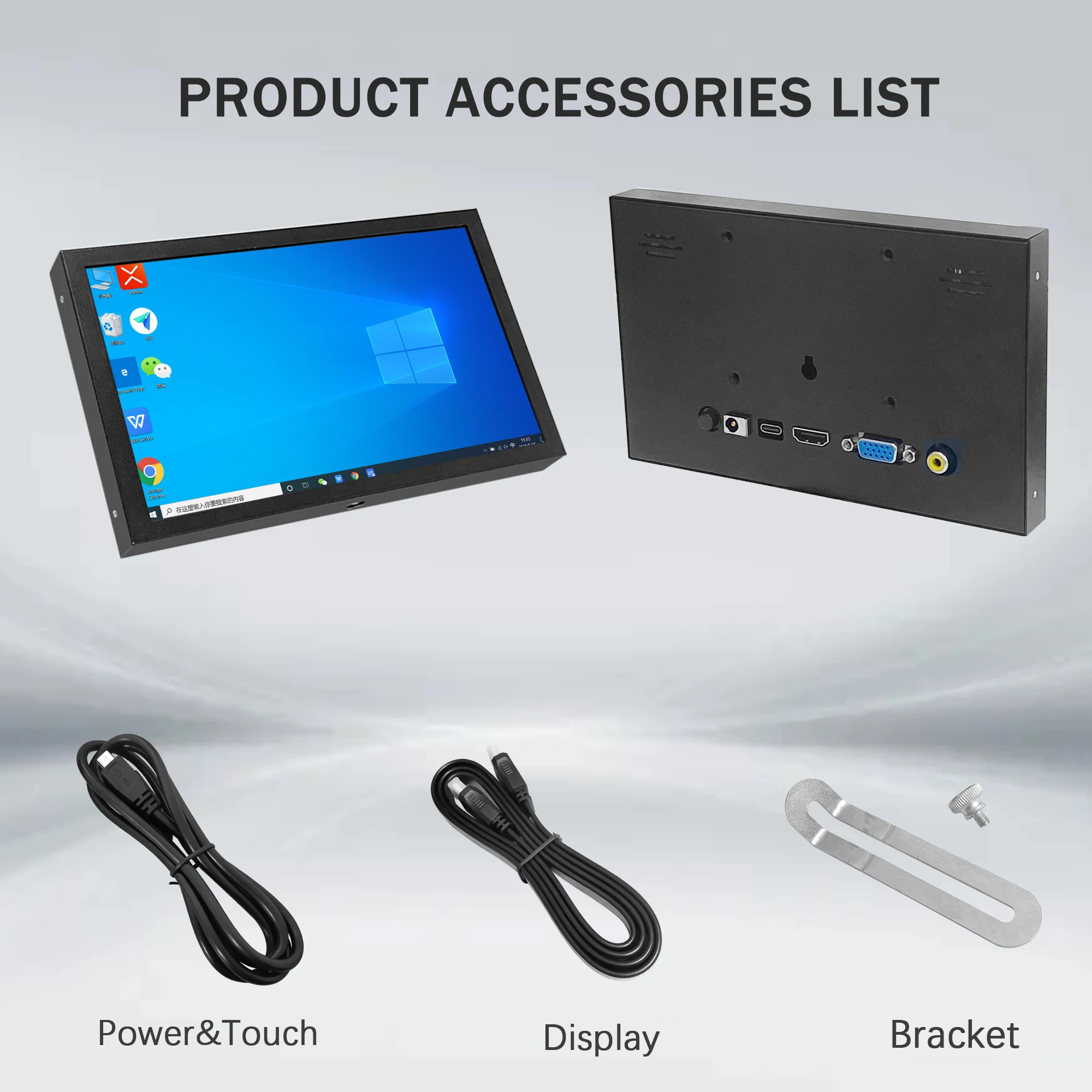 laptop 7 Inch Mini TFT Monitor 1024x600 high pixel LCD Screen Display With HD/VGA/AV Video Input For Home Security Camera