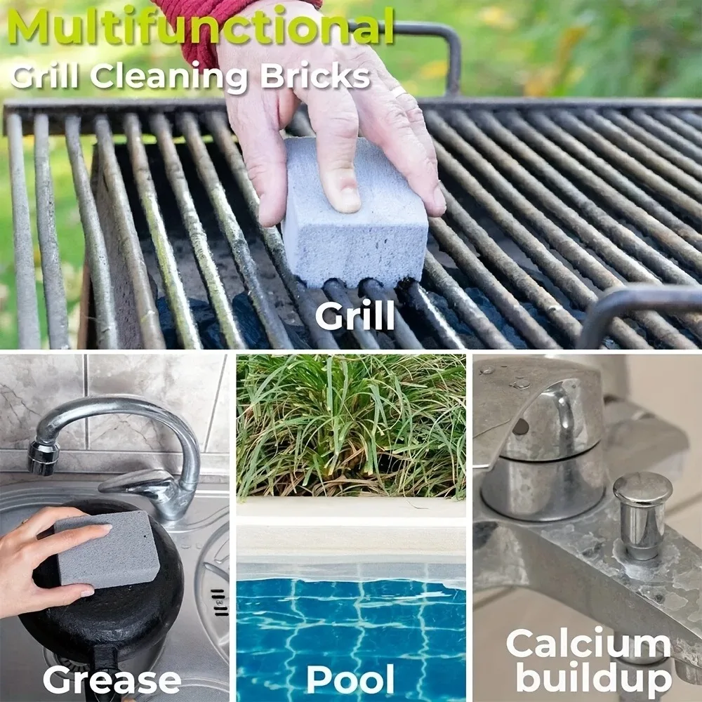 1pc Magic Grill Cleaning Stone-Non-Toxic, No Power Needed, Perfect for Outdoor BBQs & Home Use