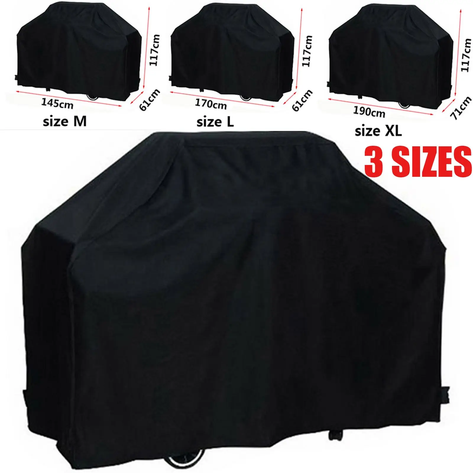 600D Oxford Grill Cover BBQ Heavy Duty Water Proof Waterproof Outdoor Protection Cover For Grills Furniture Dad Air Fryer