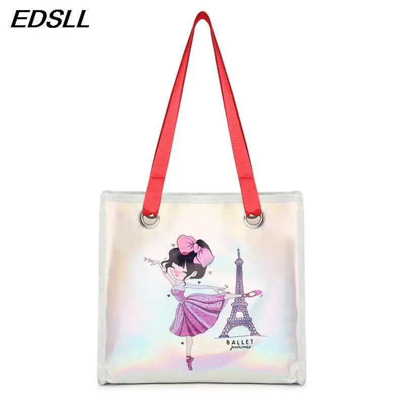 

Children's Bag Colorful Laser Dance Bag Handbag Gift Bag Girl Music Handbag Latin Ballet Dance Music Storage Bags