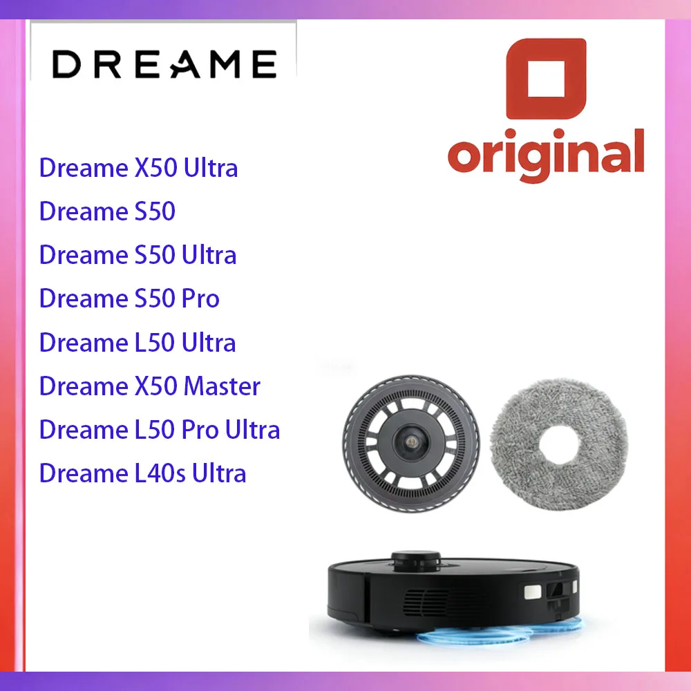 Original Mop Pads With Holder Replacement For Dreame X50 Ultra S50 S50 Original Mop Pads With Holder Replacement For Dreame X50 Ultra S50 S50
