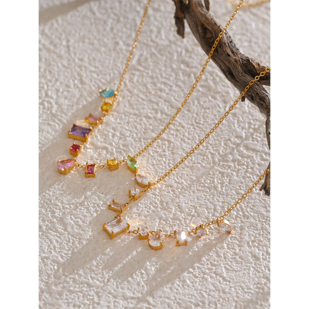 Yhpup Cubic Zirconia Pendant Necklace