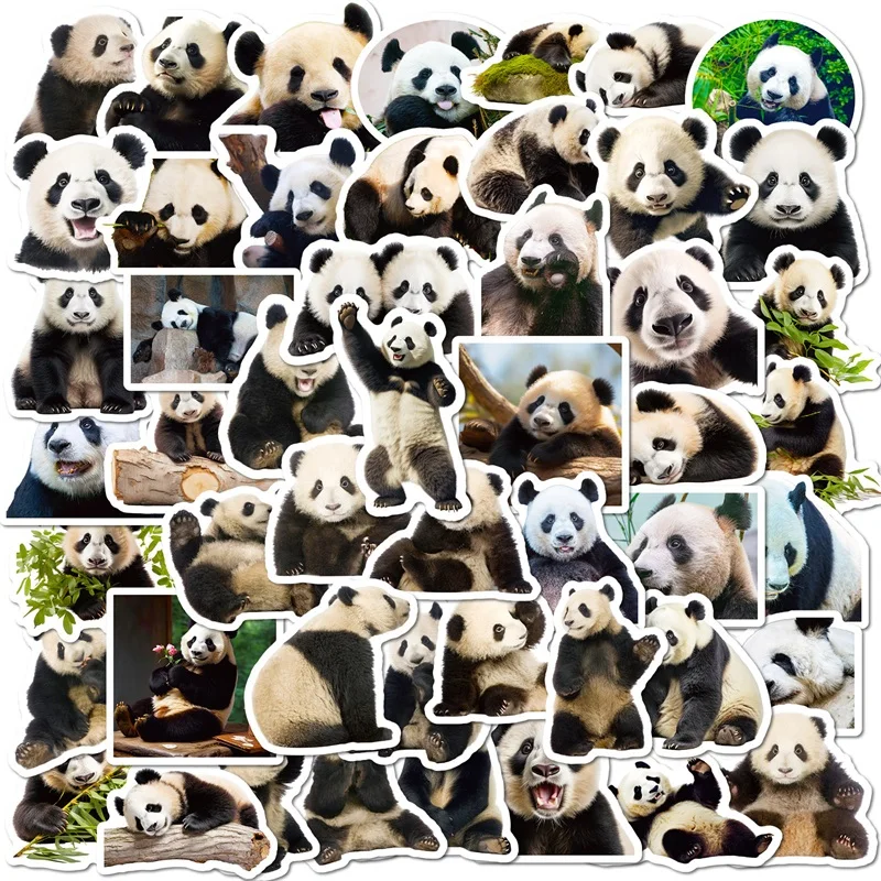 

50PCS Cute Fat Panda PVC Sticker Aesthetic Decoration Scrapbooking Korean Stationery DIY Hand Accounting Tools Supplies for Kids