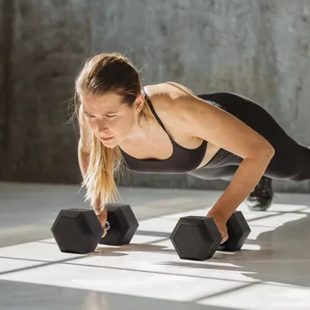 Hex Dumbbell Set Pairs of 5lb 10lb 15lb Free Weights for Home Gym FullBody Workout NonSlip Grip SpaceSaving Design Ideal for Al 3