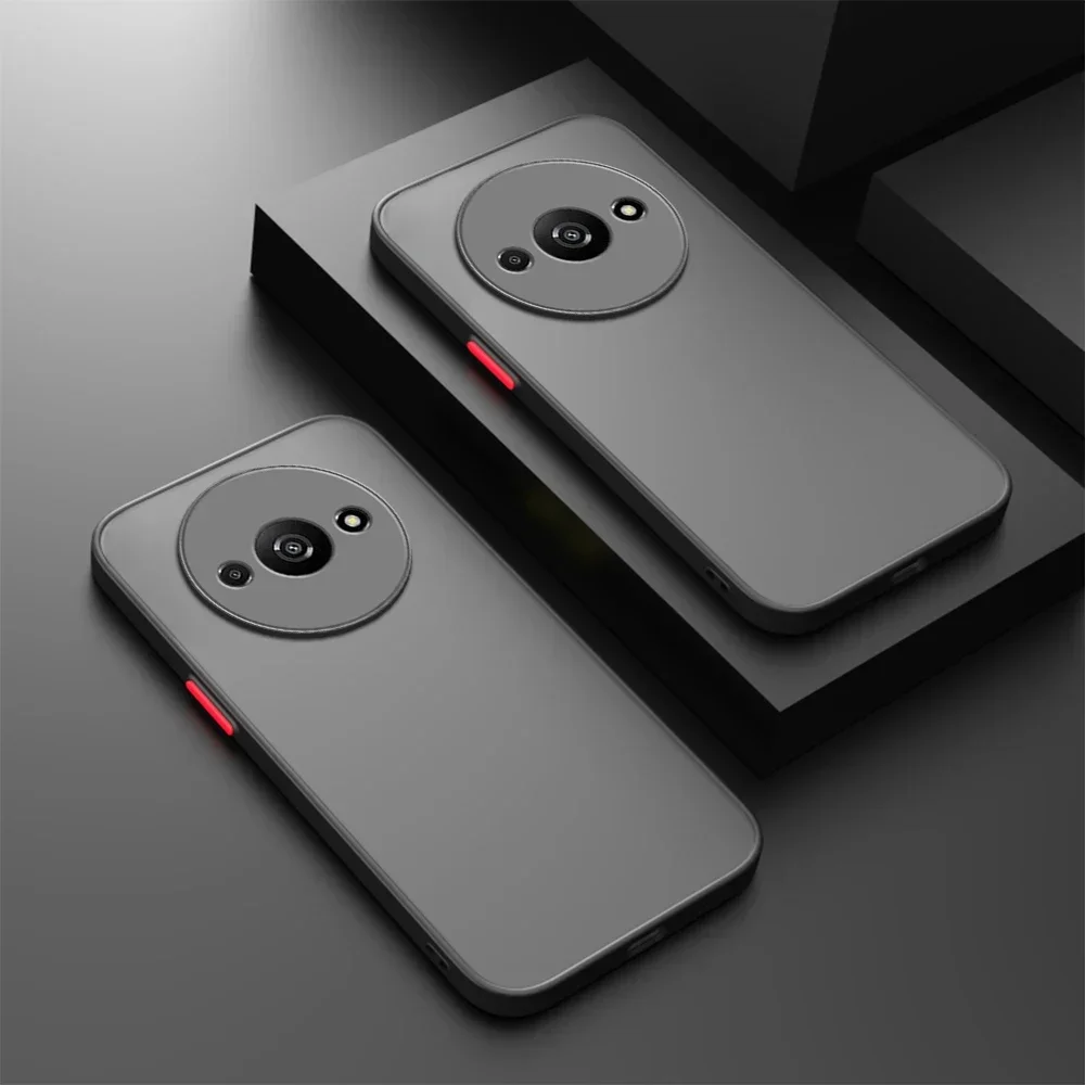 Shockproof Armor Matte Case with Soft TPU Bumper and Clear Hard Cover
