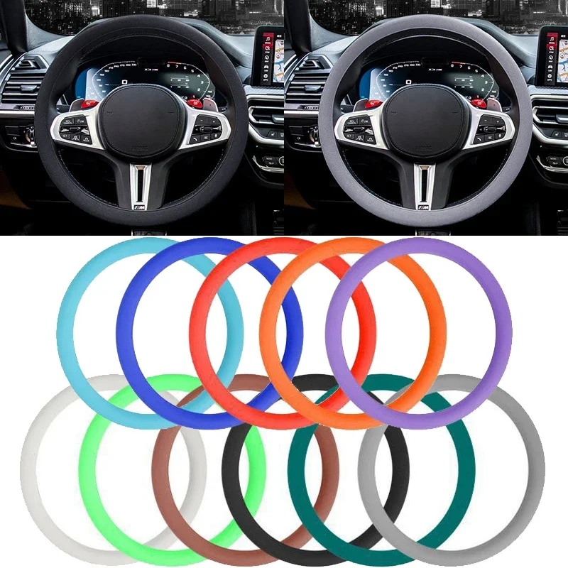 Silicone Steering Wheel Cover Elastic Glove Soft Multi Color