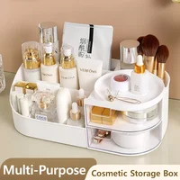 Large Capacity Cosmetic Storage Box with Clear Drawer - Multi-functional Makeup Organizer for Dressing Table Skincare Products a 1