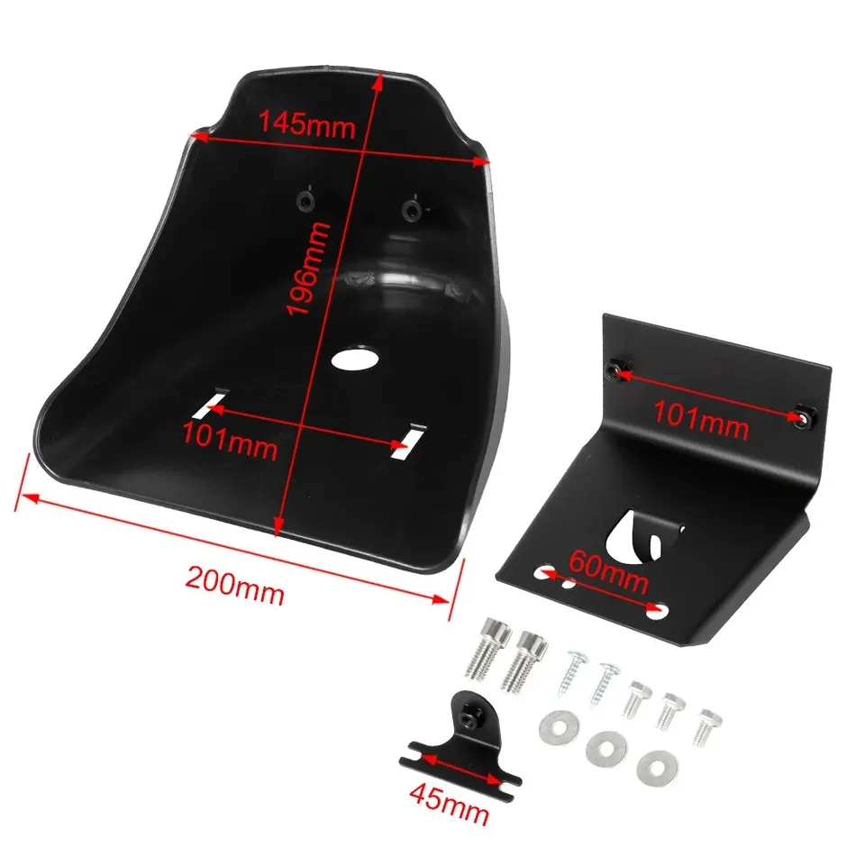 Parafango Corto Sportster XL 883 1200 2005-2014 – Spoiler Anteriore Inferiore In ABS Nero, Per Moto