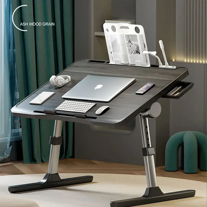 Laptop Desk Stand Adjustable Liftable Small Desk on Bed Study Reading Writing Work Folding Organizer Home Student Dormitory Bedroom