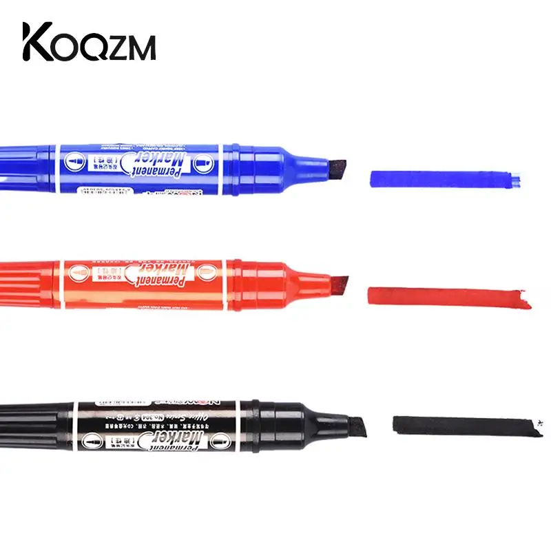 Waterproof Permanent Marker Bullet Office Supplies Dual tip Permanent Markers