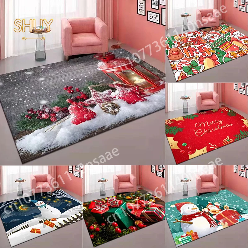 

Santa Claus Christmas Tree Snowman Elk Animal Christmas Decoration Carpet bedroom Living room Study Room Restaurant Cushion