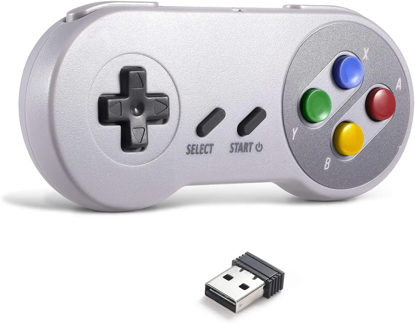 

2.4 GHz Wireless USB SNES Controller for Super Classic Games,Compatible for Windows PC MAC Linux Genesis Raspberry Pi Emulator