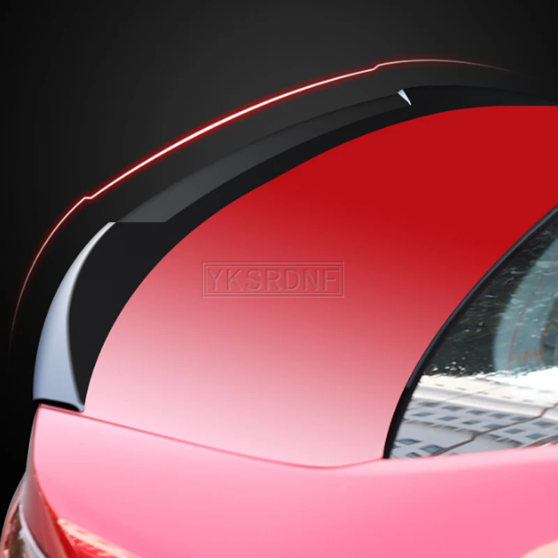 

Для Mazda 3 Axela Sedan 2019 2020 2021 2022 АБС-пластик углеродное волокно внешний вид/Блеск Черный задний багажник губа спойлер автомобильные аксессуары