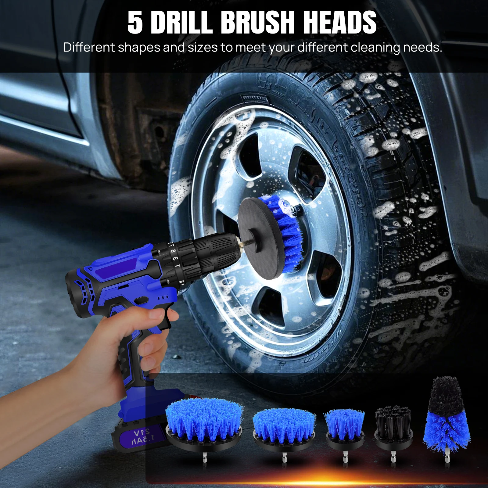 BRIEFNESS 29pcs Car Cleaning Kit Wheels/Interior/Exterior/Leather/Dashboard/Vent Car Beauty Tools, Car Care Cleaning Kit: 3 - 5 Days Free Delivery Only UK