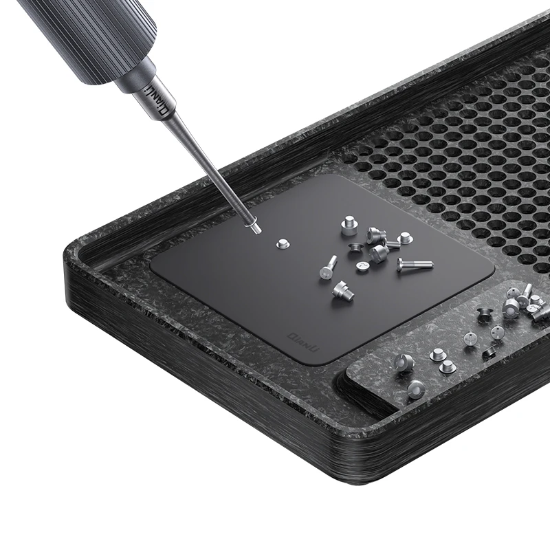 Qianli Magnetic Screw Bit Tray Storage Box Small Parts Plate Holder Mobile Phone Repair Tool Aluminum Screw Tray Magnetic