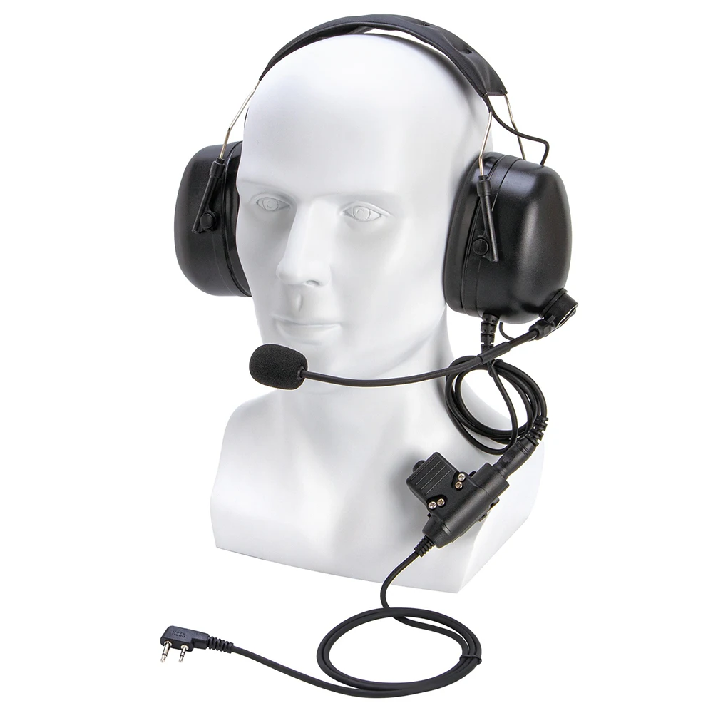 

U94 PTT+Universal Aviation Headset Pilot Headphone for Walkie Talkie Icom V8 V80 V82