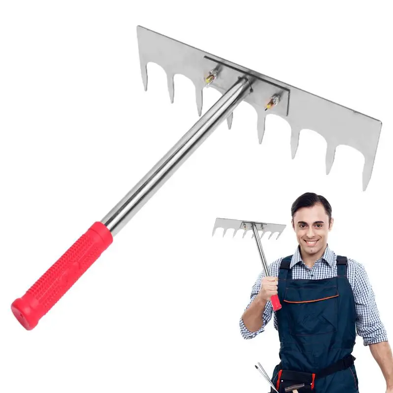 Stainless Steel Rakes For Lawns Stainless Steel Floor Tile Scraping And Sanding Tools Multifunctional Garden Lawn Accessories