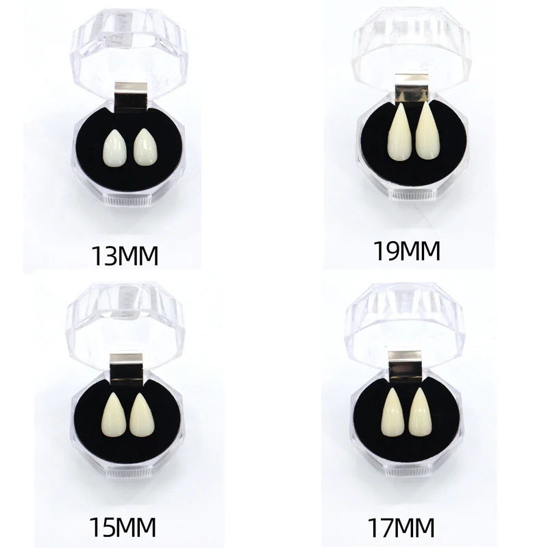Vampire Fangs Halloween Costume Accessory with Dental Adhesive