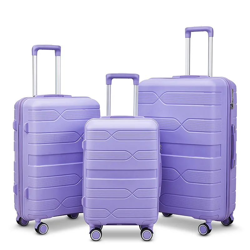 New 3PCS Pp Luggage Case Gift Password Suitcase 20/24/28 Inch Universal Wheel Boarding Check-In Bag