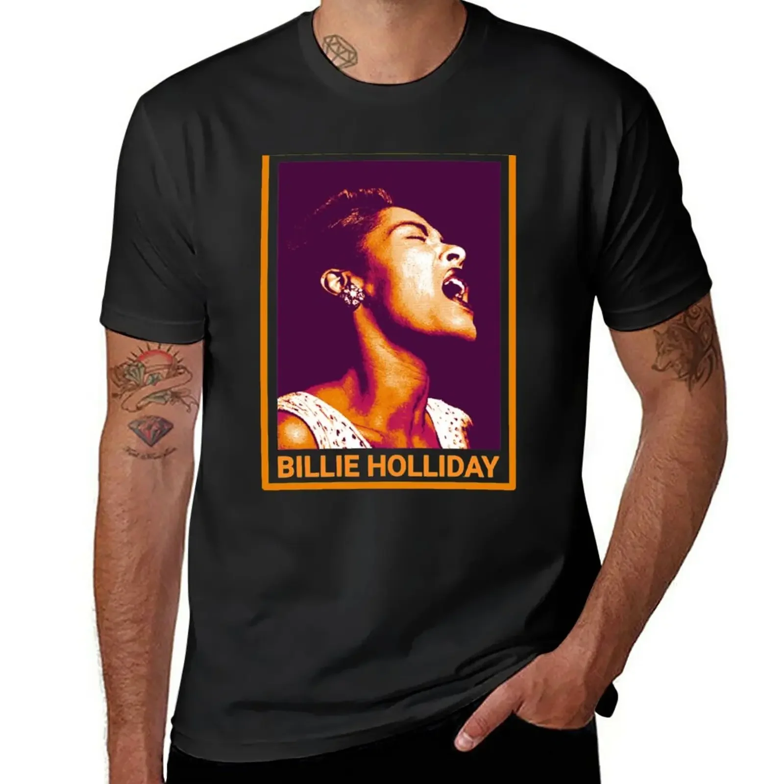 

Billie Holliday blues female Vintage T-Shirt aesthetic clothes funnys for a boy workout shirts for men