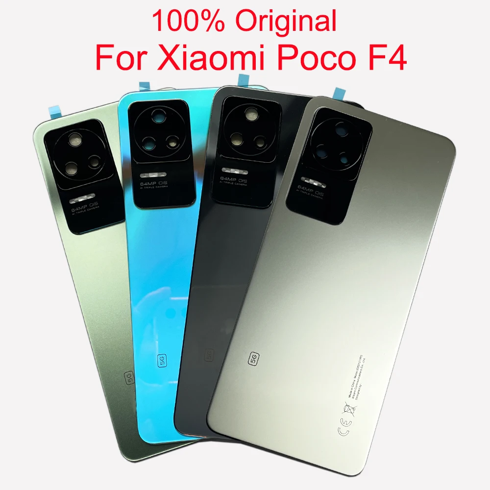 

Original Glass Back Rear Housing Cover For Xiaomi Poco F4 22021211RG, 22021211RI Mi , Back Door Replacement Hard Battery Case