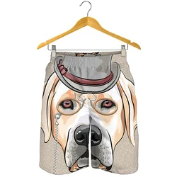 Golden Retriever Portrait 3D Print Beach Shorts Animal Dog Pattern Surf Board Shorts Cool Short Pants Men Summer Swimming Trunks