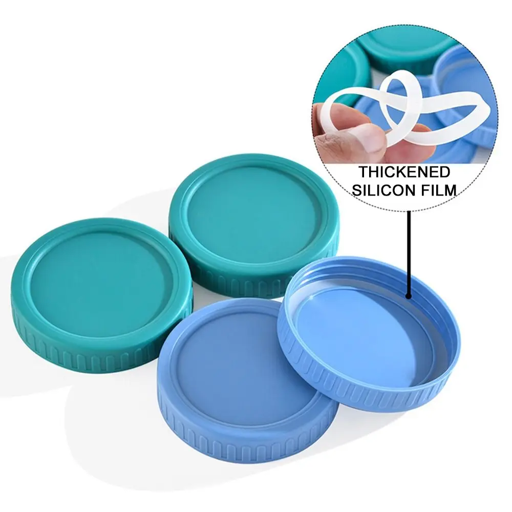 Reusable Leak-Proof Mason Jar Lids - Wide Mouth Plastic Sealing Covers