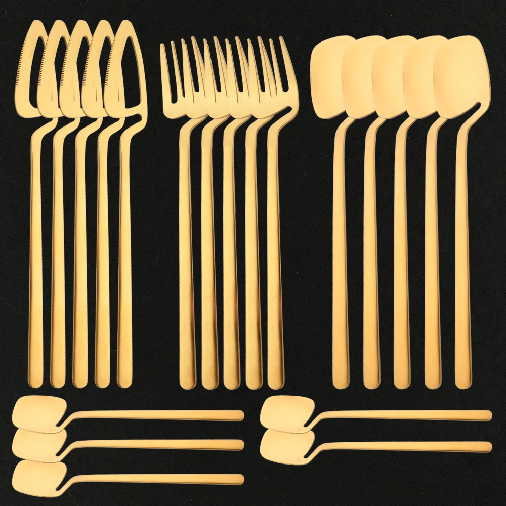 

20 шт., набор столовых приборов из нержавеющей стали