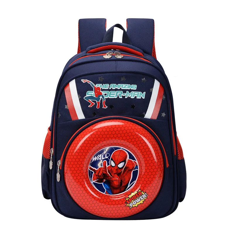 Disney Sofia School Bags For Girls Boys Elsa Spider Man Primary Student Shoulder Orthopedic Backpack Grade 1-3 Kids Gift Mochila