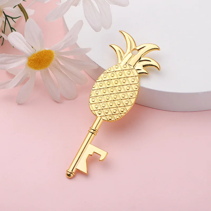 

(25 Pieces/lot) Gold themed wedding favors of Pineapple design Beer bottle openers for wedding souvenirs and Party gifts