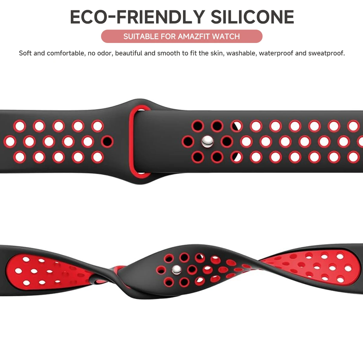 Cinturino in silicone morbido per Huami Amazf T-Rex Smart Watch Band