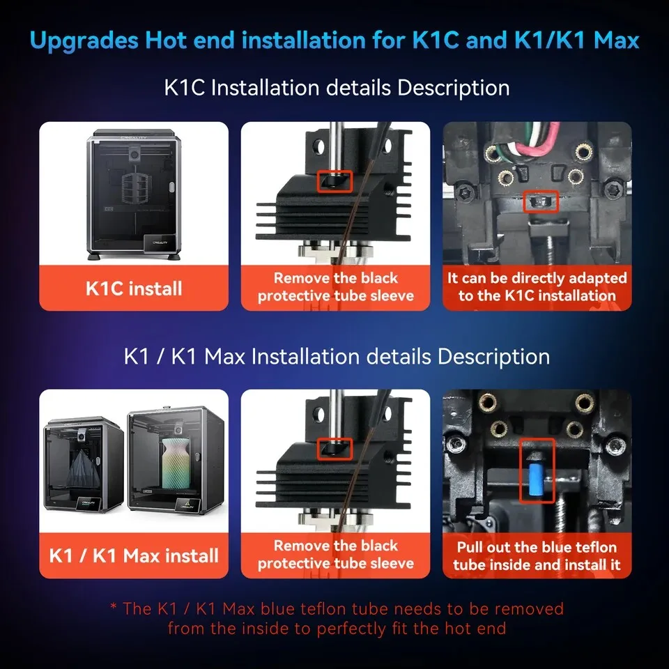 Ceramic Hotend Kit with Quick Swap Nozzle - All-Metal Integrated Extruder Replacement