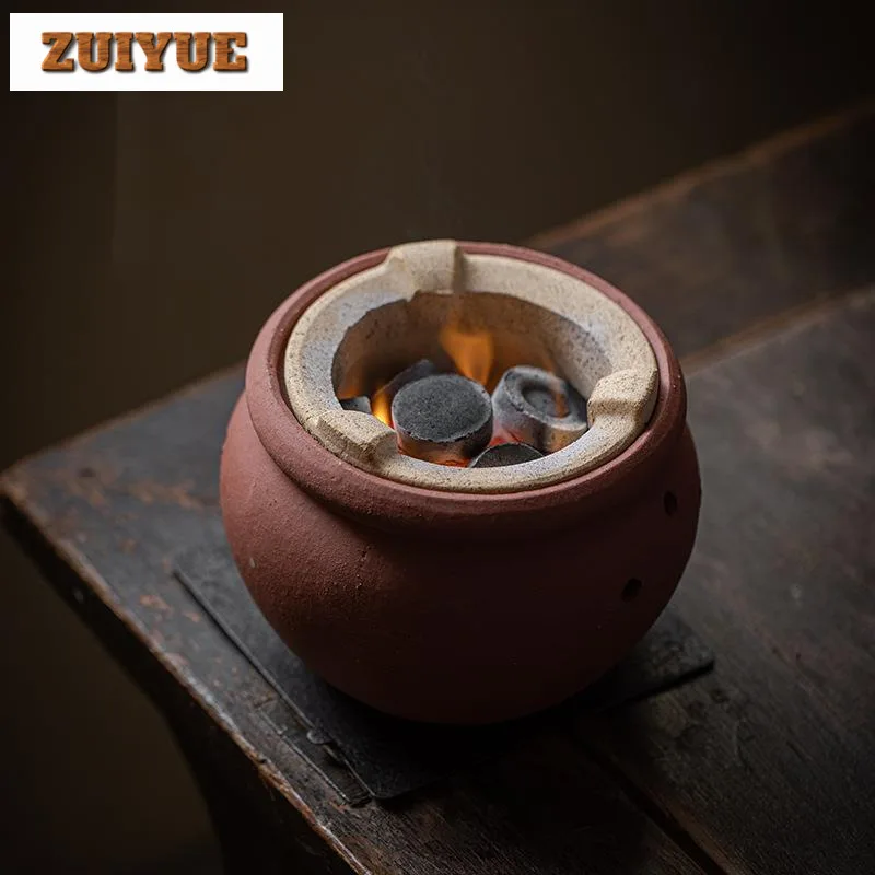 Japanese Clay Stove Tea Warmer Charcoal Fire Base Teapot Warmer Luxury Coffee Heater Tea Stove Kettle Stand Teaware Ornament
