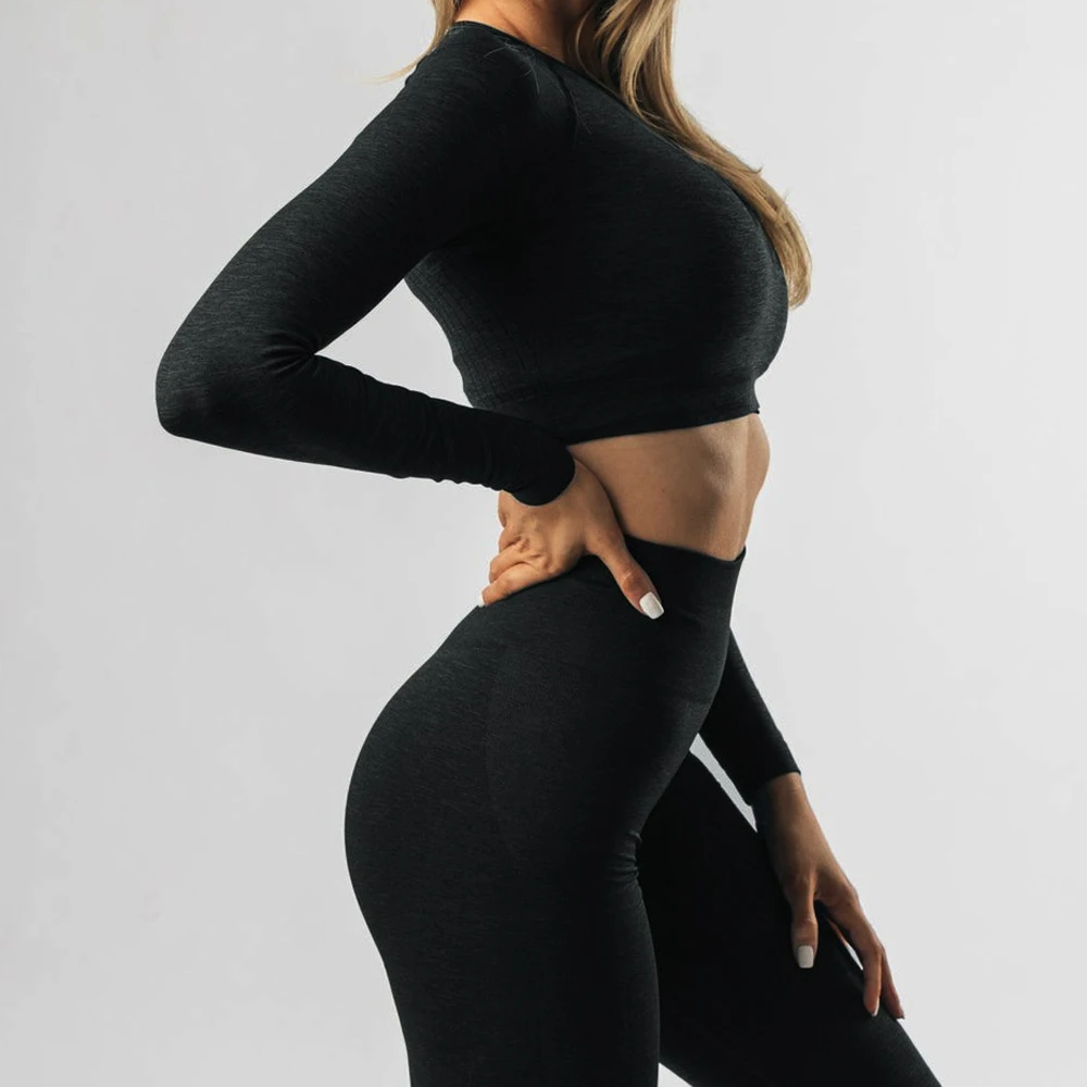 Amplify Seamless Yoga Sets Women Workout Gym Set Scrunch Butt Leggings Sets  Crop Top Set Gym Clothing Fitness Sports Suit - AliExpress