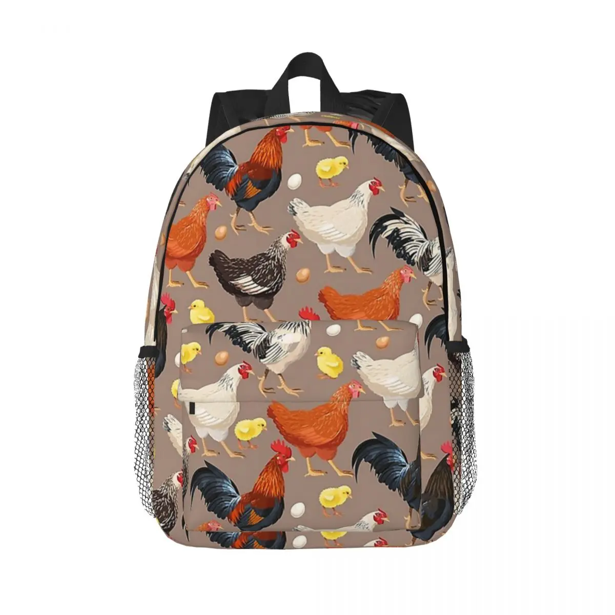 

Chicken Colorfull Pattern Backpacks Teenager Bookbag Cartoon Students School Bags Travel Rucksack Shoulder Bag Large Capacity