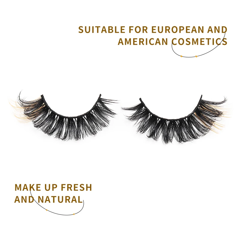 Vibrant Wholesale Colored Mink Strip Eyelashes - Fast Shipping