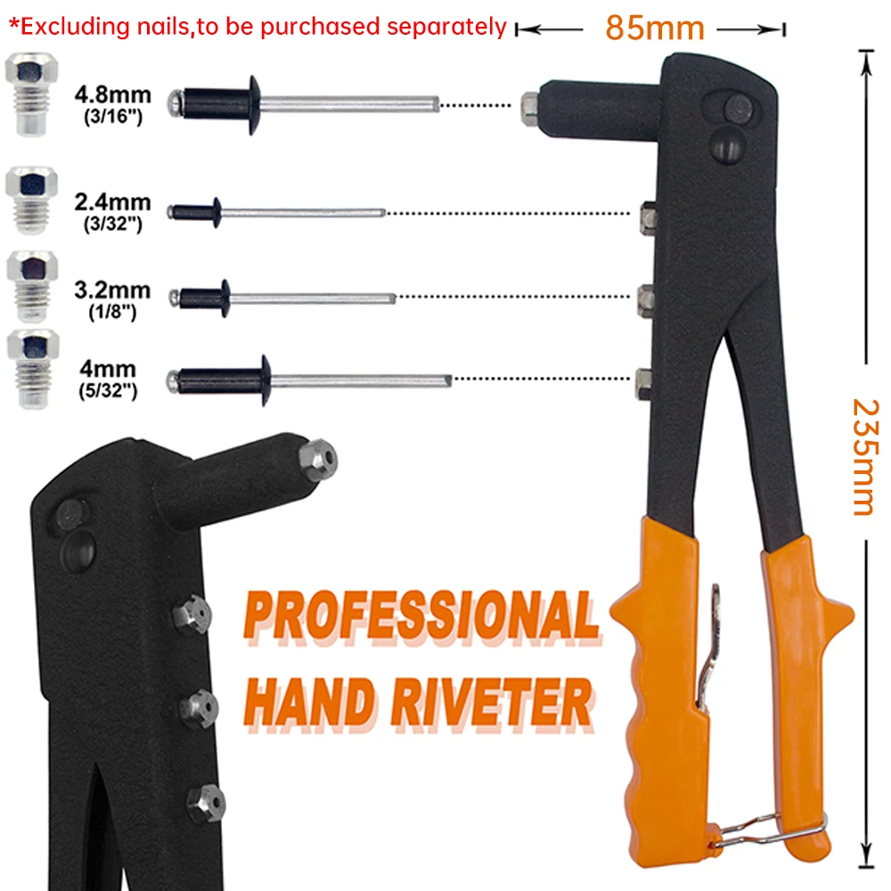 Riveter Gun Set Hand Rivet Pliers Gun DIY Rivets Nut Automotive Tools