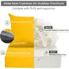 Waterproof Outdoor Cushions Set Patio Furniture Chair Memory Foam Padded Cushion Eco-friendly Garden Sofa Supportive Seat and 3