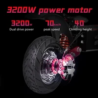 Trottinette électrique BOYUEDA Q7Pro Max, 3200W, double moteur, batterie 52V28AH, contrôle par application activé par NFC, pneus silencieux 2
