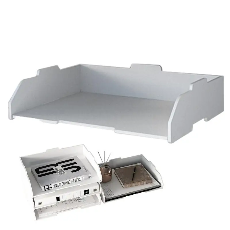 

Органайзер для документов размером A4, Штабелируемый Настольный органайзер для документов, устойчивый поднос для записей