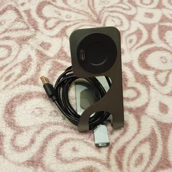 Sleek Metal Charger Stand with USB Charging Cable (Dark Gray)