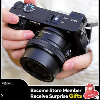 소니 알파 A6400 E 마운트 APS-C 미러리스 디지털 카메라 본체, 16-50mm 렌즈, 전문 사진 컴팩트, 신제품