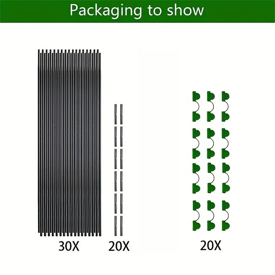 أطواق حديقة مرنة لإنشاء نفق زراعي 30 قطعة | متجر ا...