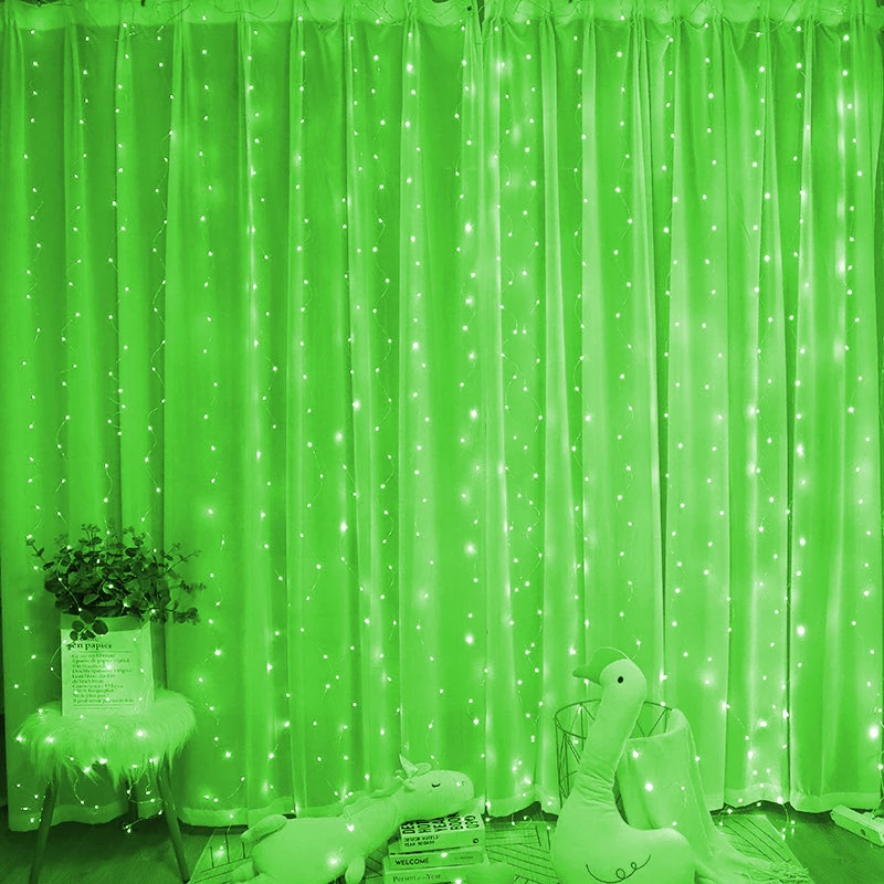 thumbnail image 1 of Christmas Decoration for Home 2024 LED USB Power Curtain Fairy String Light with Remote Xmas Party Pendant New Year 2025 Navidad, 1 of 5
